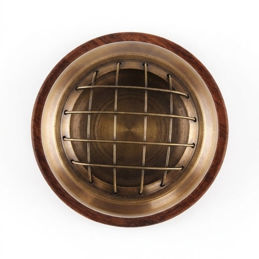 Brass Screen Incense Burner with Coaster 3 Inch
