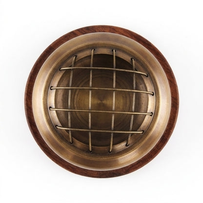 Brass Screen Incense Burner with Coaster 3 Inch