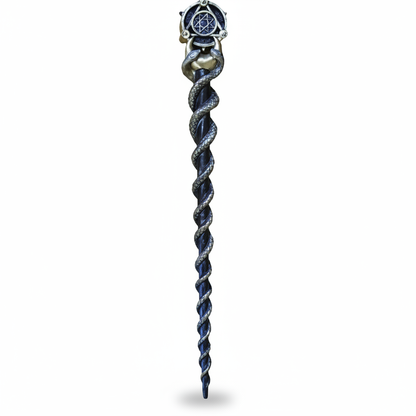 Intertwined Snakes Alchemy Wand, 14 Inches