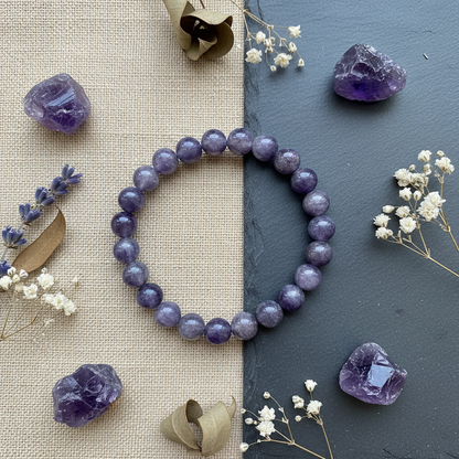 Iolite Bead Bracelet, 5-9mm, alternate view