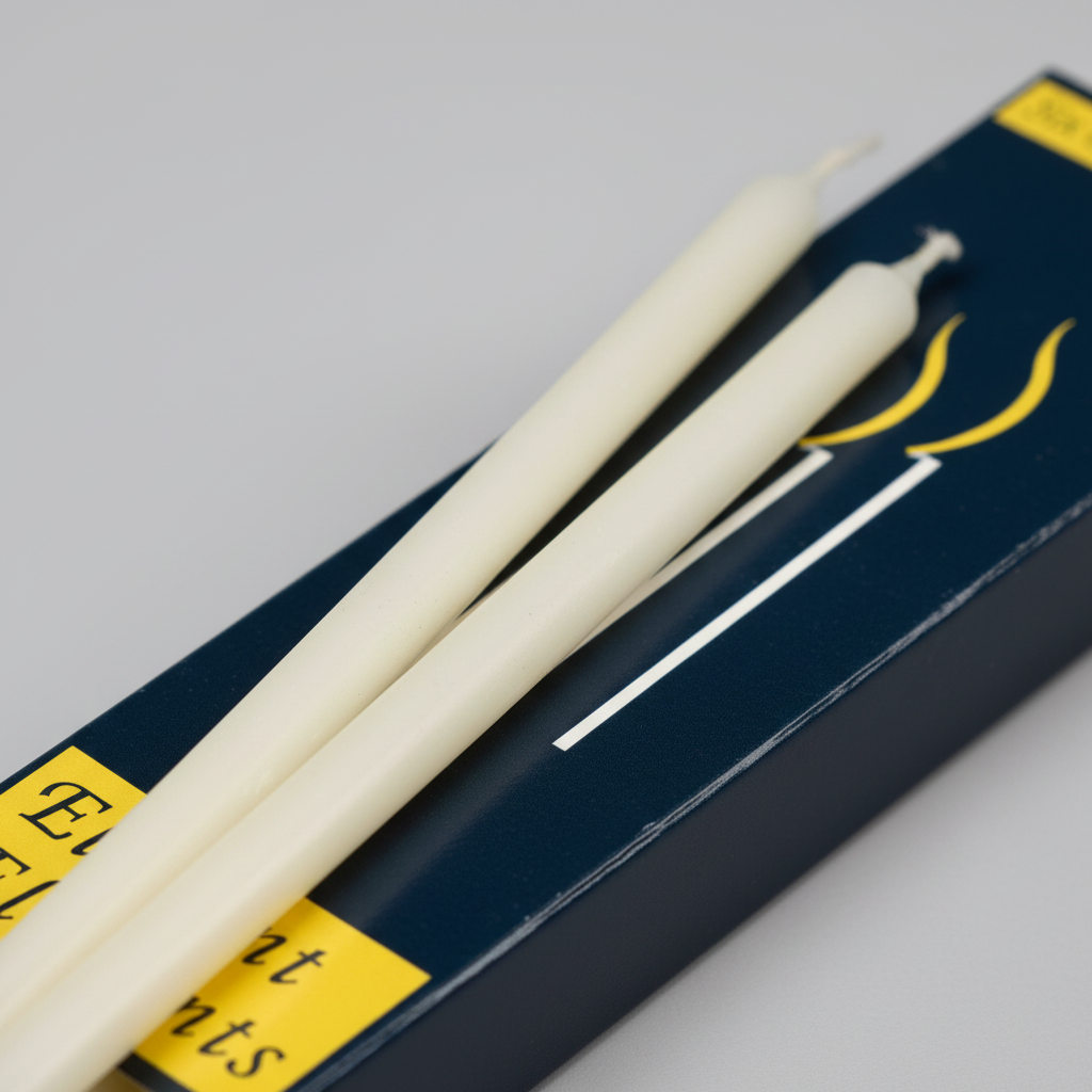 Ivory Chime Candle, Set of 6, 10", detail view