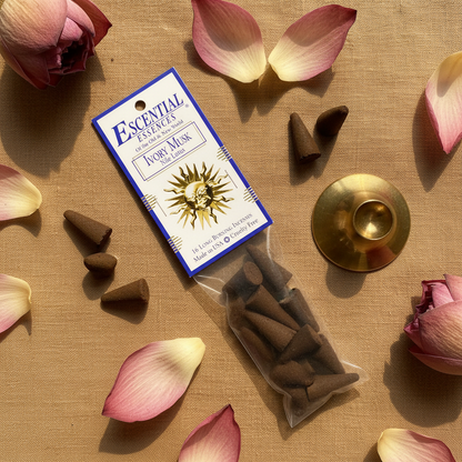 Ivory Musk Incense Cones by Escential Essences, 16 Cones, alternate view