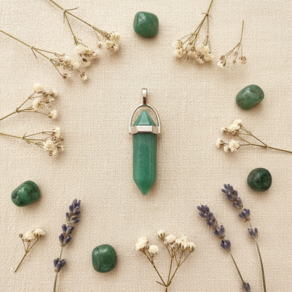Jade Double-Terminated Pendant, alternate view