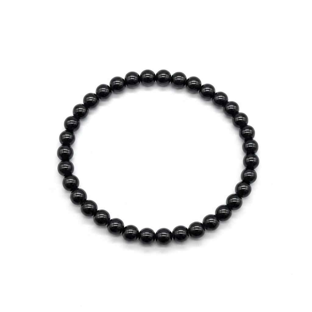 Jet Gemstone Bracelet, 4mm Size