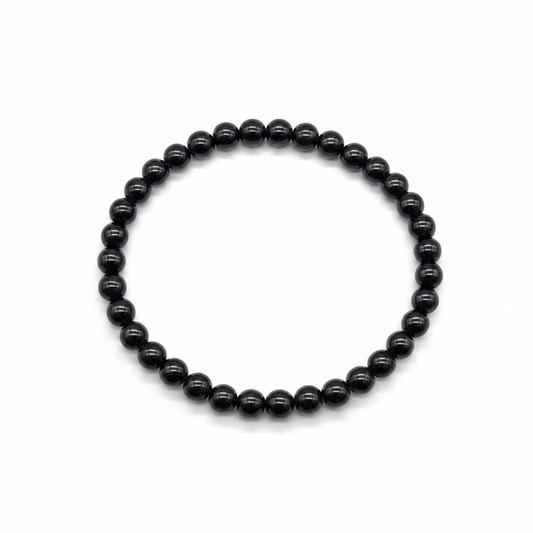 Jet Gemstone Bracelet, 4mm Size