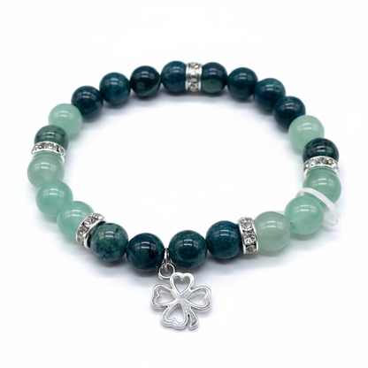Kambaba Jasper and Green Aventurine Bracelet, 8mm