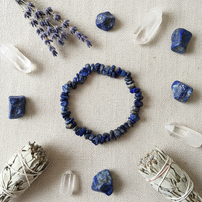 Lapis Lazuli Chip Bracelet, 3 1/8", alternate view
