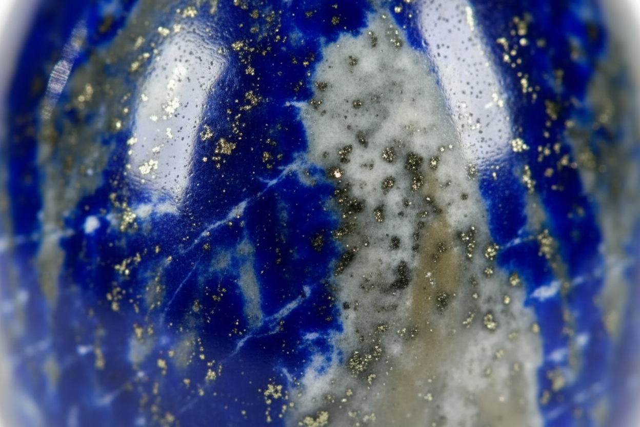 Lapis Lazuli Crystal Egg – Close-Up Detail