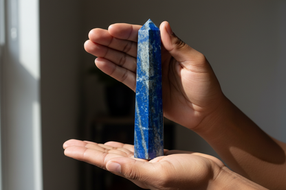 Lapis Lazuli Obelisk – Held in Hands