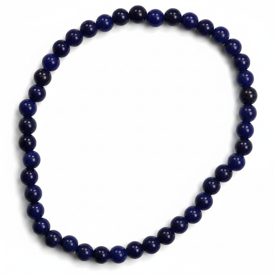 Lapis Stretch Bracelet, 4mm Beads