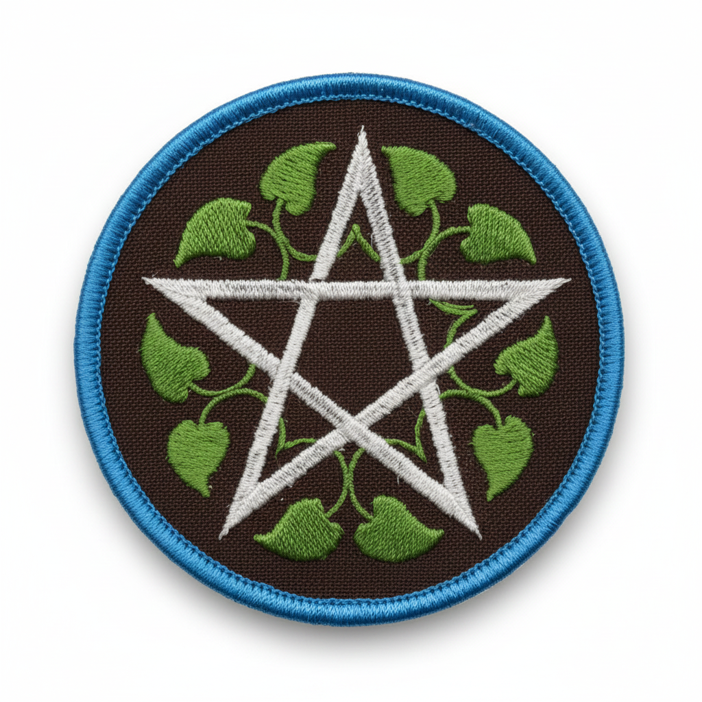 Leafy Pentagram Patch 3"