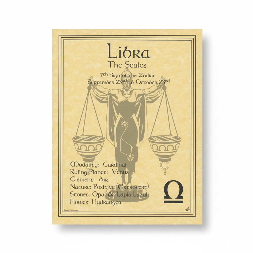 Libra Zodiac Poster