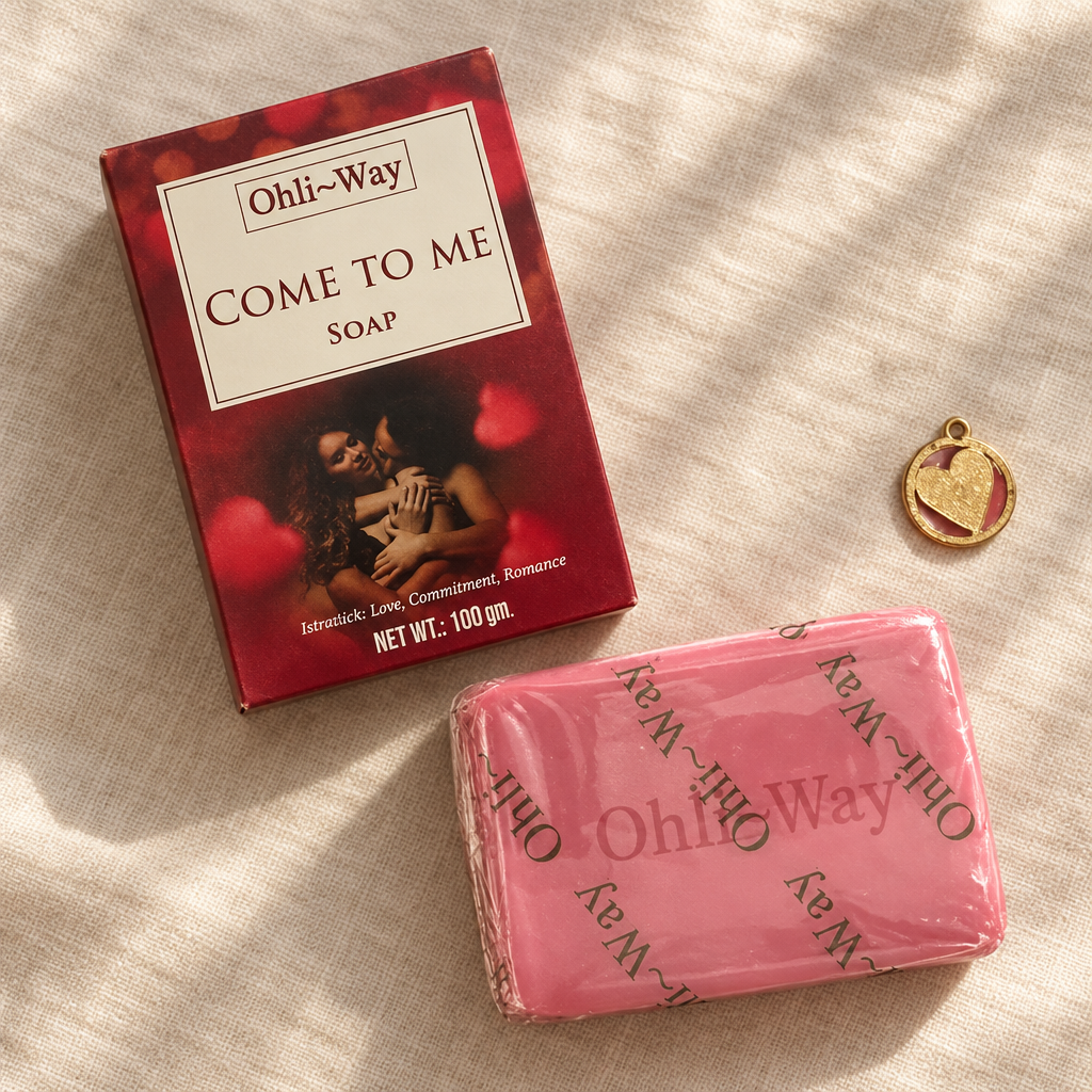 Linen flat lay soap scene