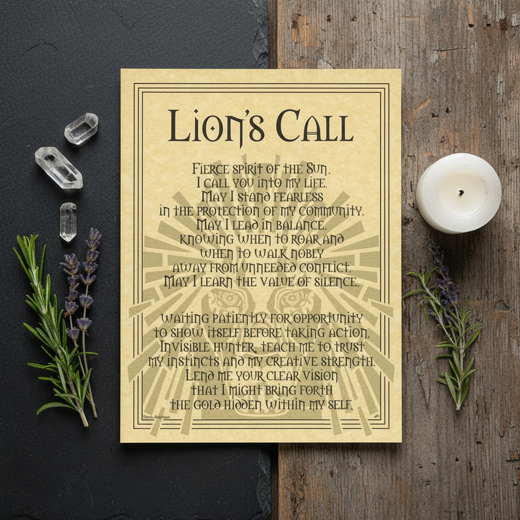 Lion Prayer Poster by AzureGreen, 8.5 x 11 Inches, alternate view