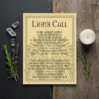 Lion Prayer Poster by AzureGreen, 8.5 x 11 Inches, alternate view