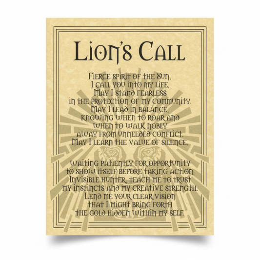 Lion Prayer Poster by AzureGreen, 8.5 x 11 Inches