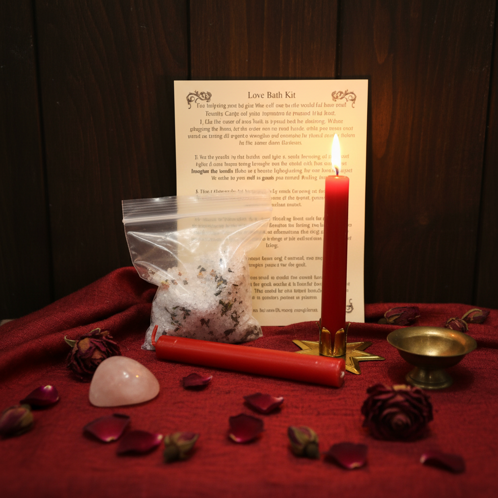 Love Bath Kit, styled on altar