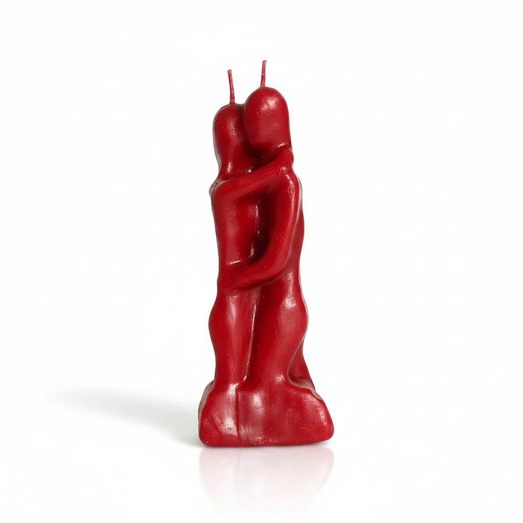 Lovers Red Candle, 5 1/2"