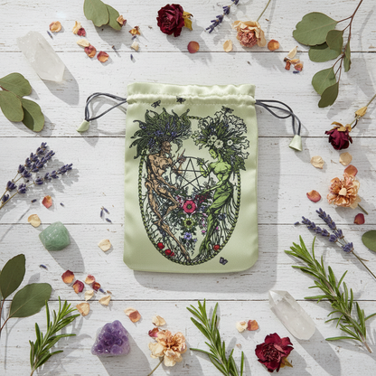 Magickal Botanical Tarot Bag, 6" x 9", alternate view