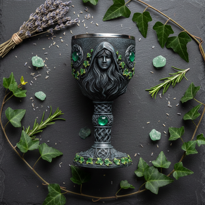 Maiden, Mother & Crone Chalice, 7 1/2", alternate view