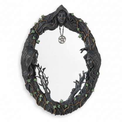 Maiden, Mother, Crone Wall Mirror, 17 Inches