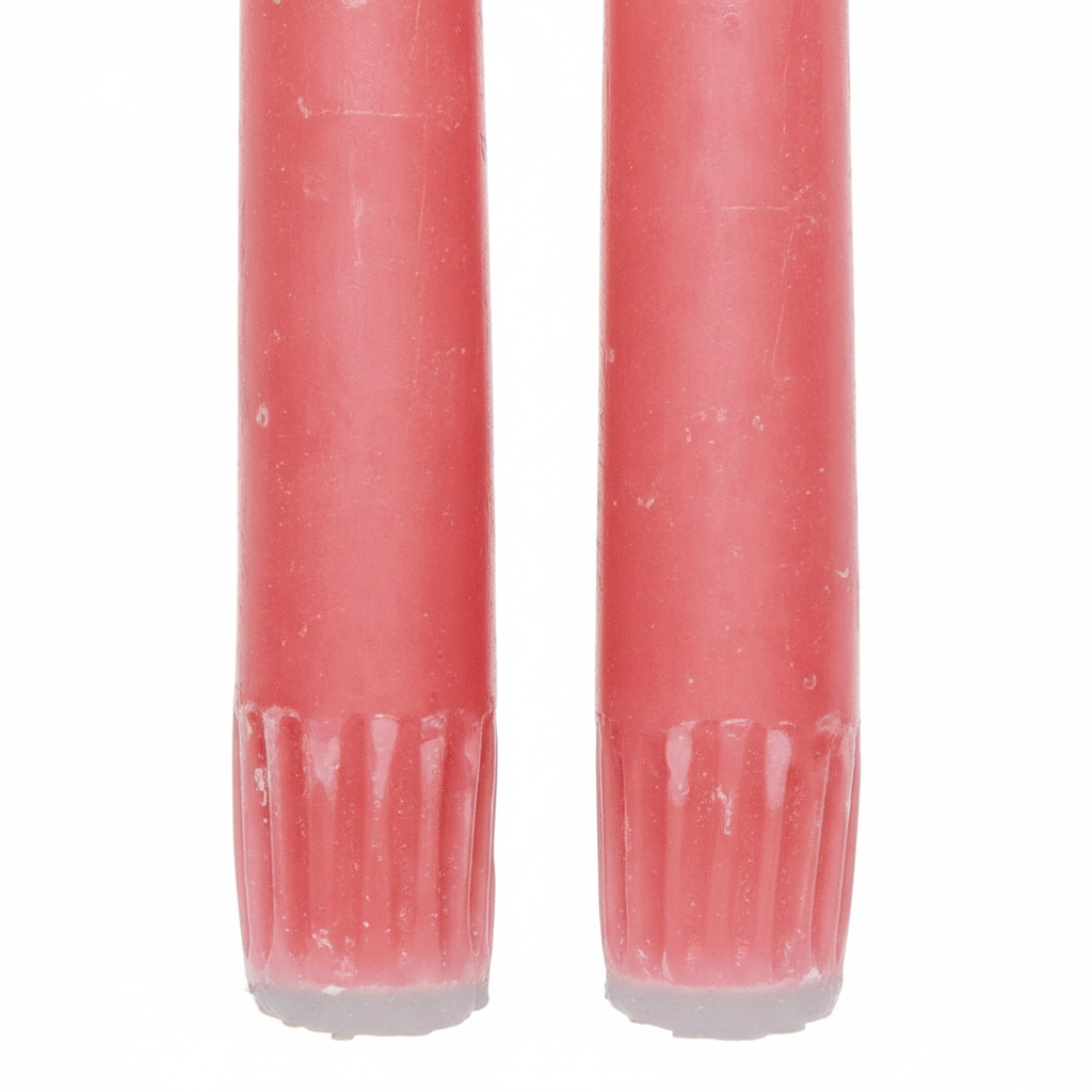 Mauve Taper Candles, Set of 2, 7" — detail