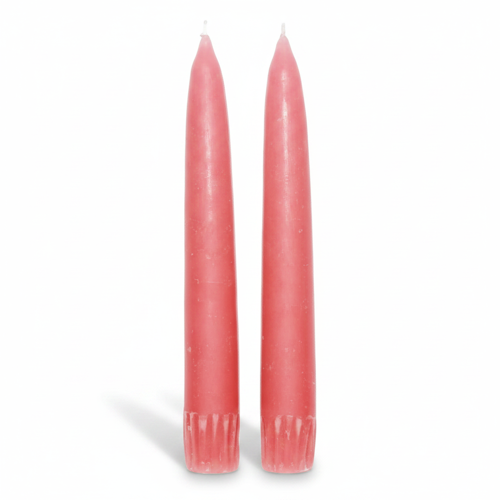 Mauve Taper Candles, Set of 2, 7"