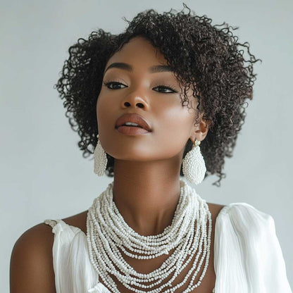 set of 12 Obatala santeria necklace