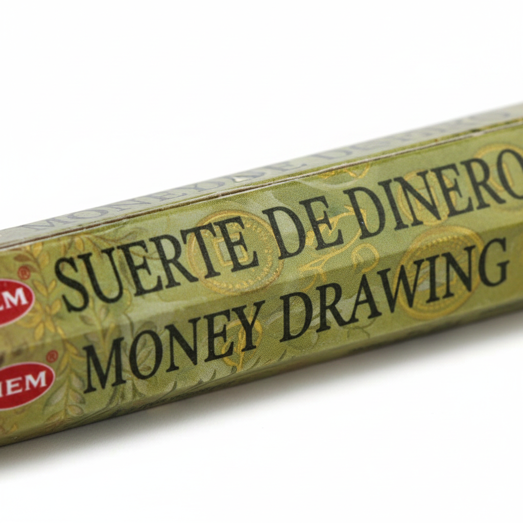 Money Drawing Incense Sticks by HEM, 20 Pack, detail view