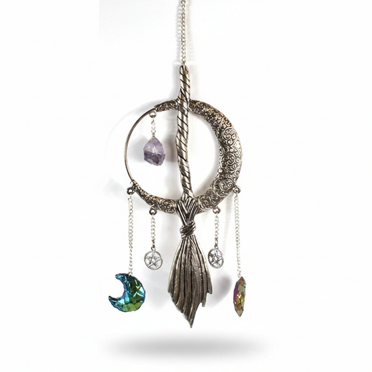 Moon and Broom Wall Hanging