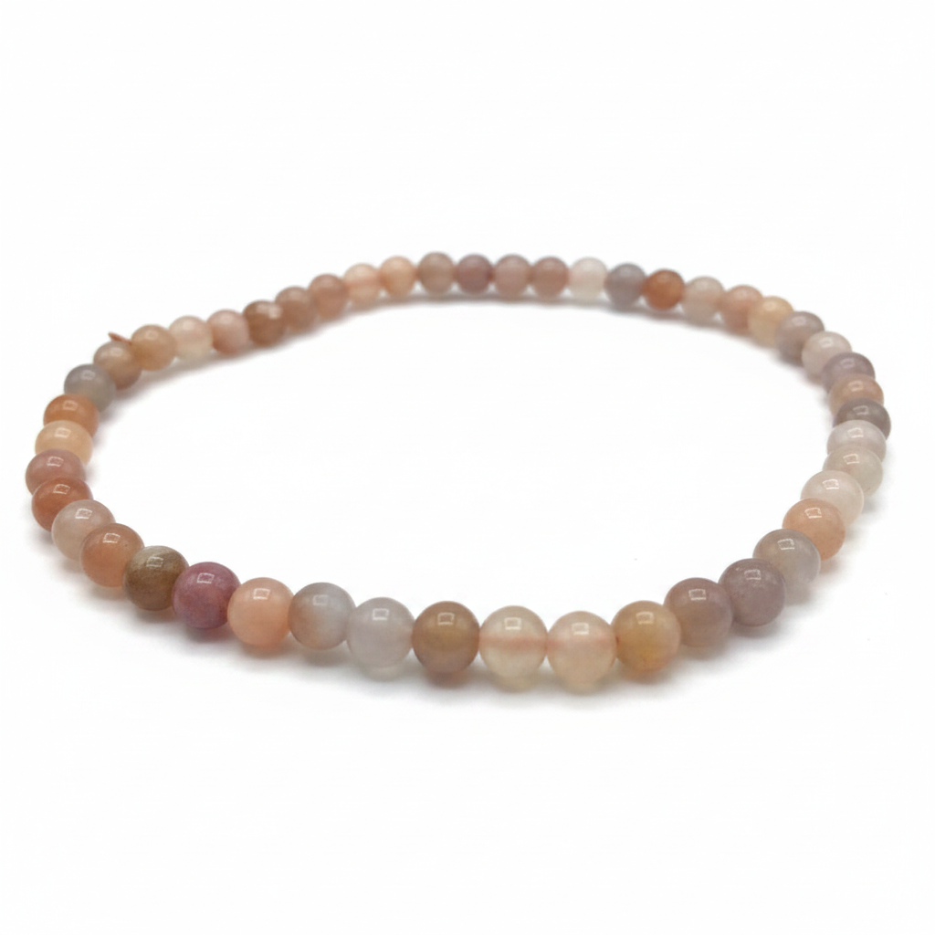 Moonstone Beaded Bracelet, 4mm