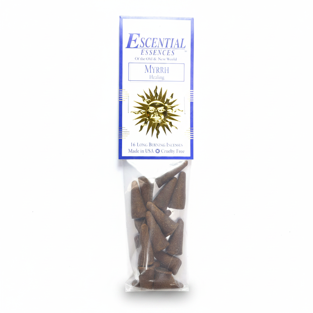 Myrrh Incense Cones by Escential Essences, 16 Cones