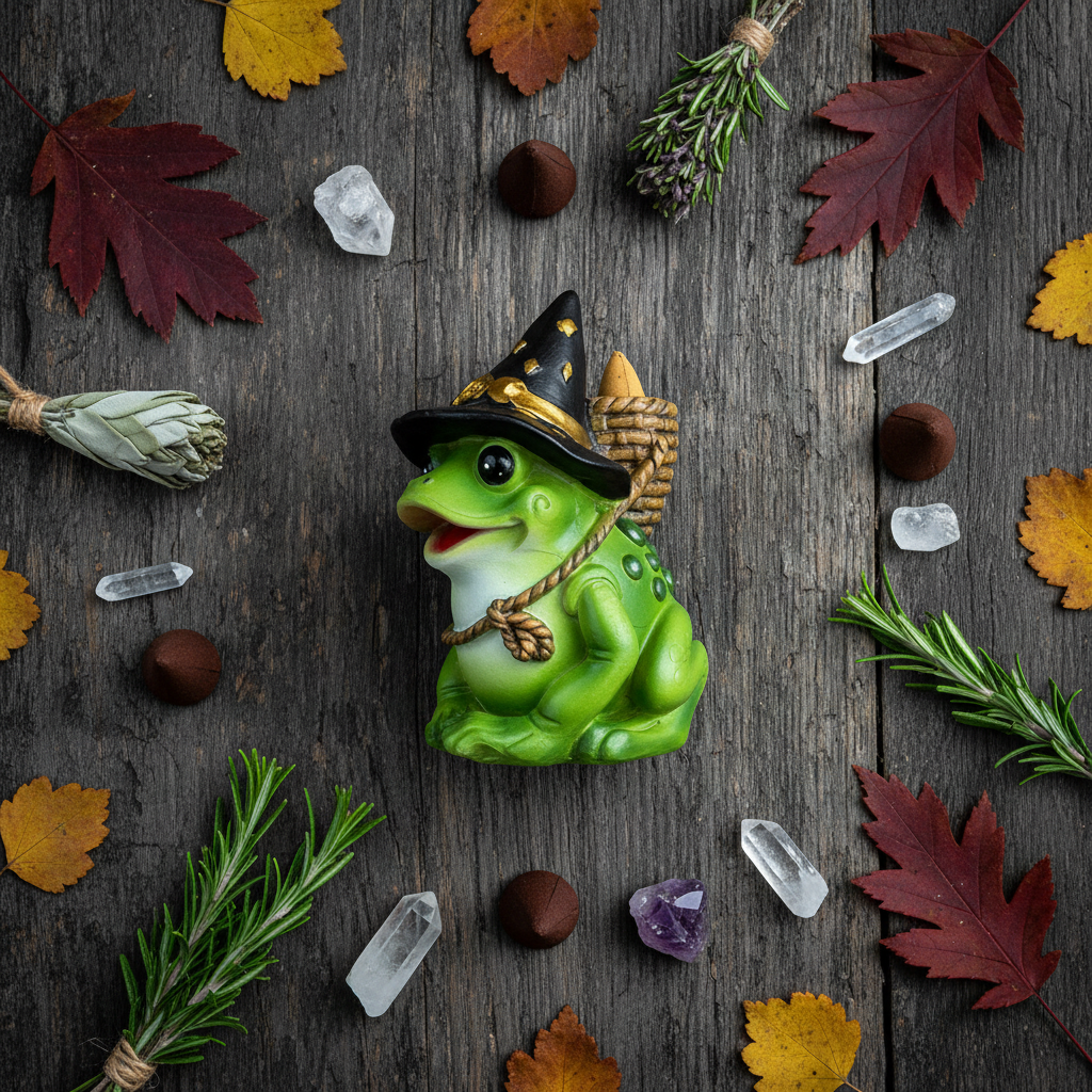Mystical Frog Backflow Incense Burner, alternate view