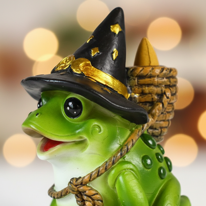 Mystical Frog Backflow Incense Burner, detail view