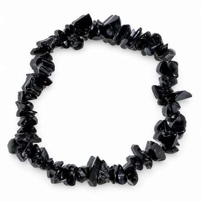 Obsidian bracelet white background