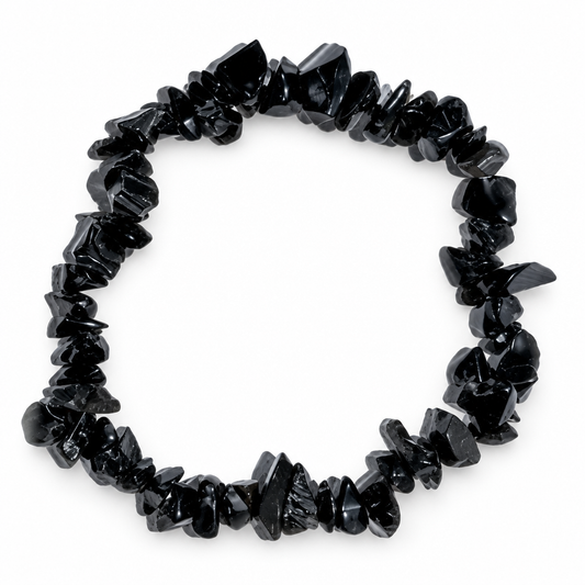 Obsidian bracelet white background