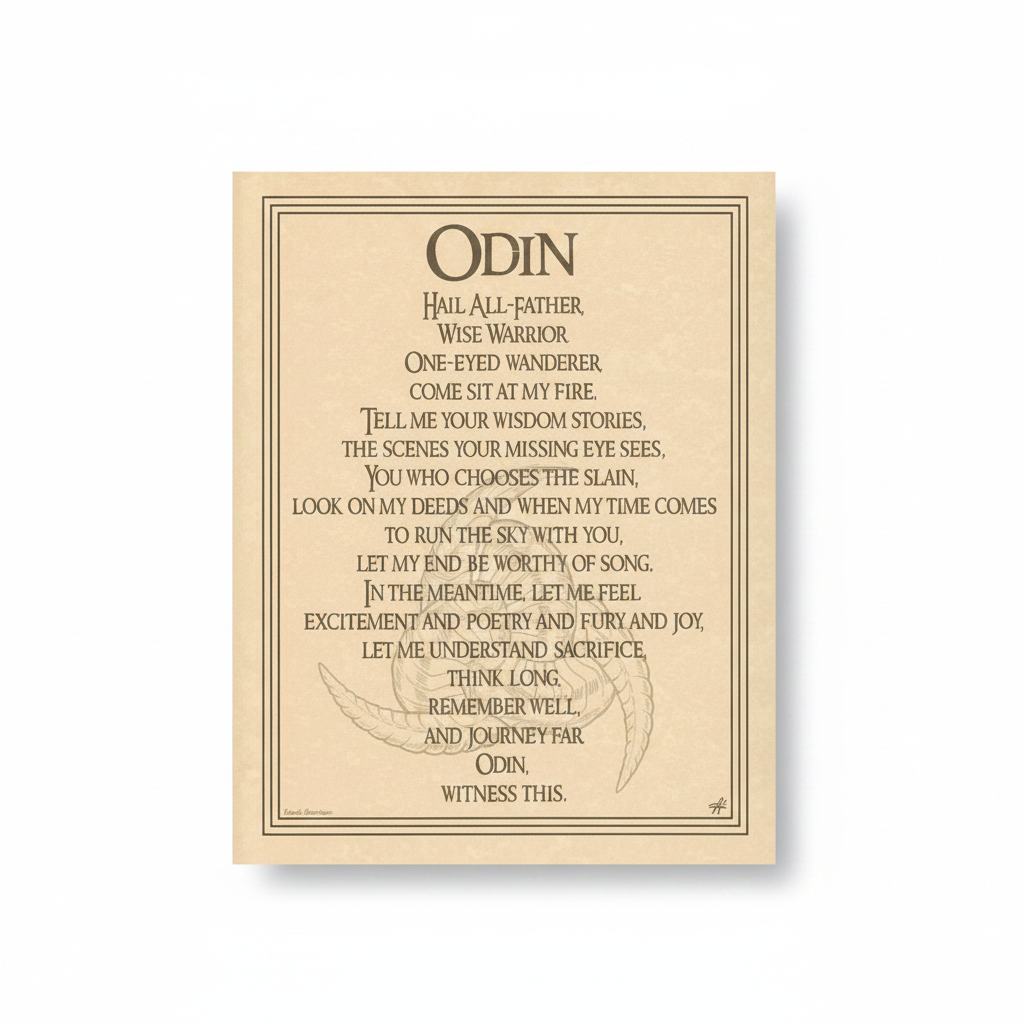 Odin Poster product lay