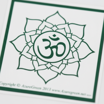 Om Bumper Sticker, 3 x 3 Inches, detail view