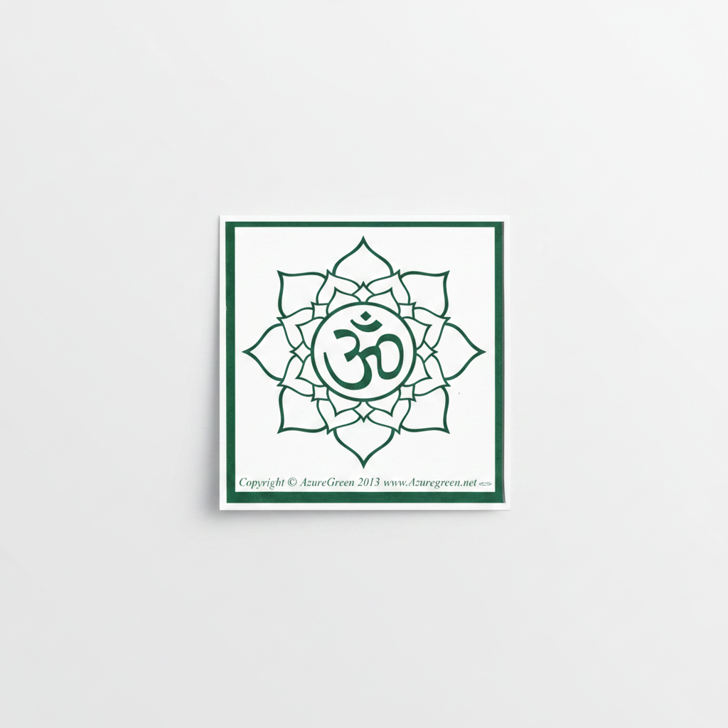 Om Bumper Sticker, 3 x 3 Inches