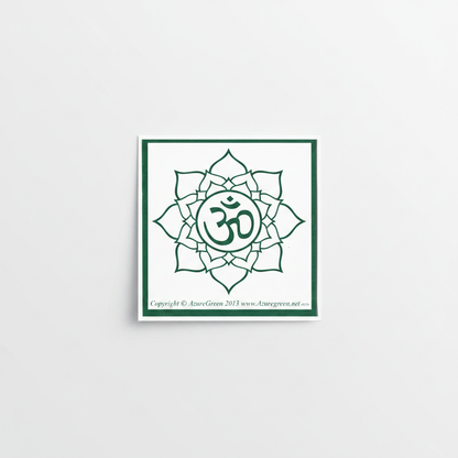 Om Bumper Sticker, 3 x 3 Inches