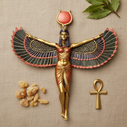 Open Wings Isis Wall Plaque, flat lay