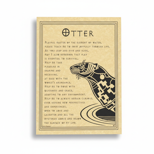 Otter Prayer Poster by AzureGreen
