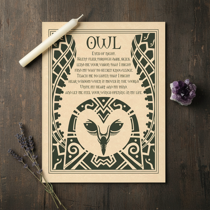 Owl Poster – Scene 2 Flat Lay