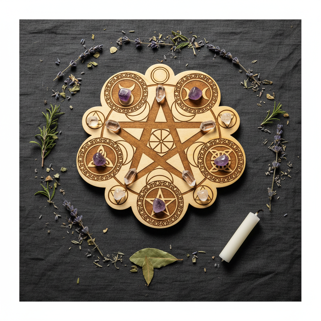 Pagan Crystal Grid, 8 Inches, alternate view