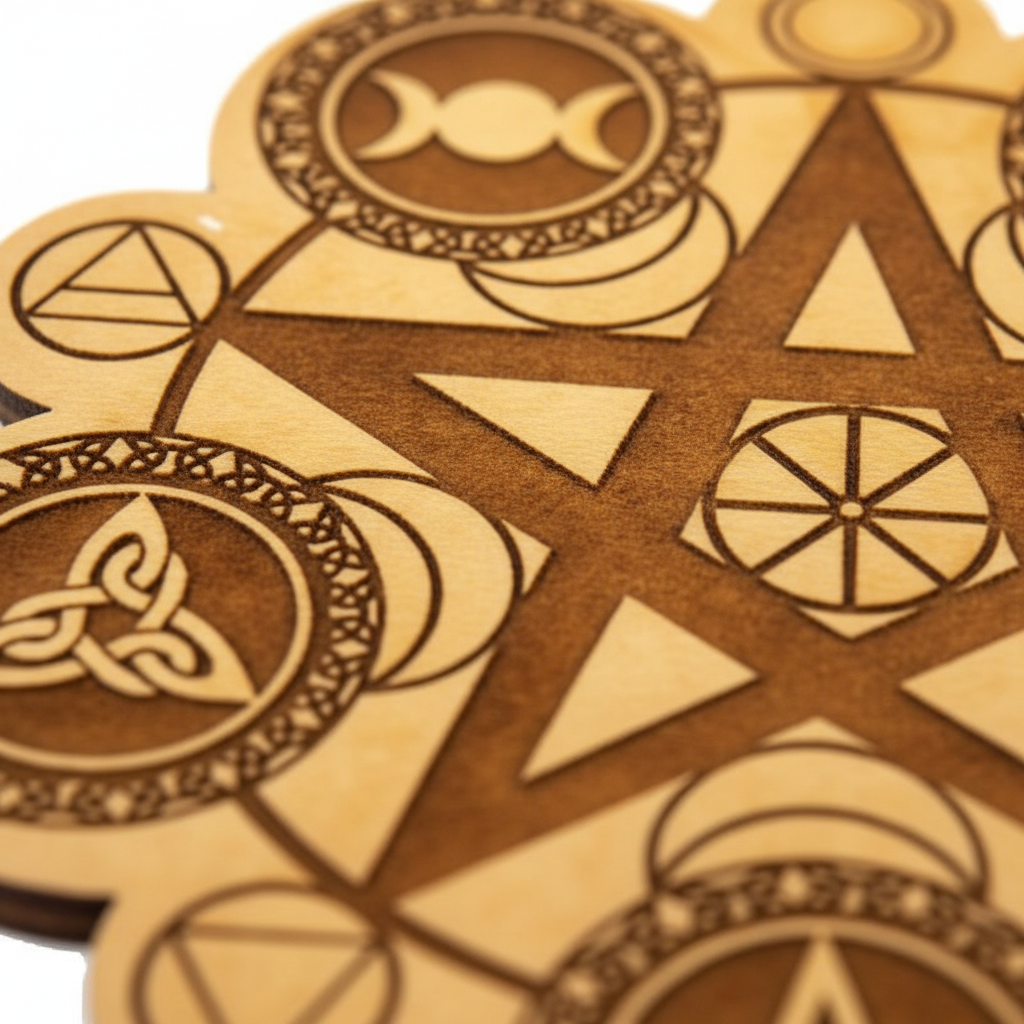 Pagan Crystal Grid, 8 Inches, detail view