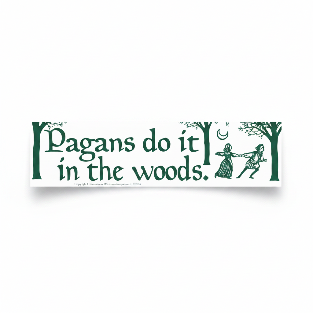 Pagans Do It In The Woods Bumper Sticker