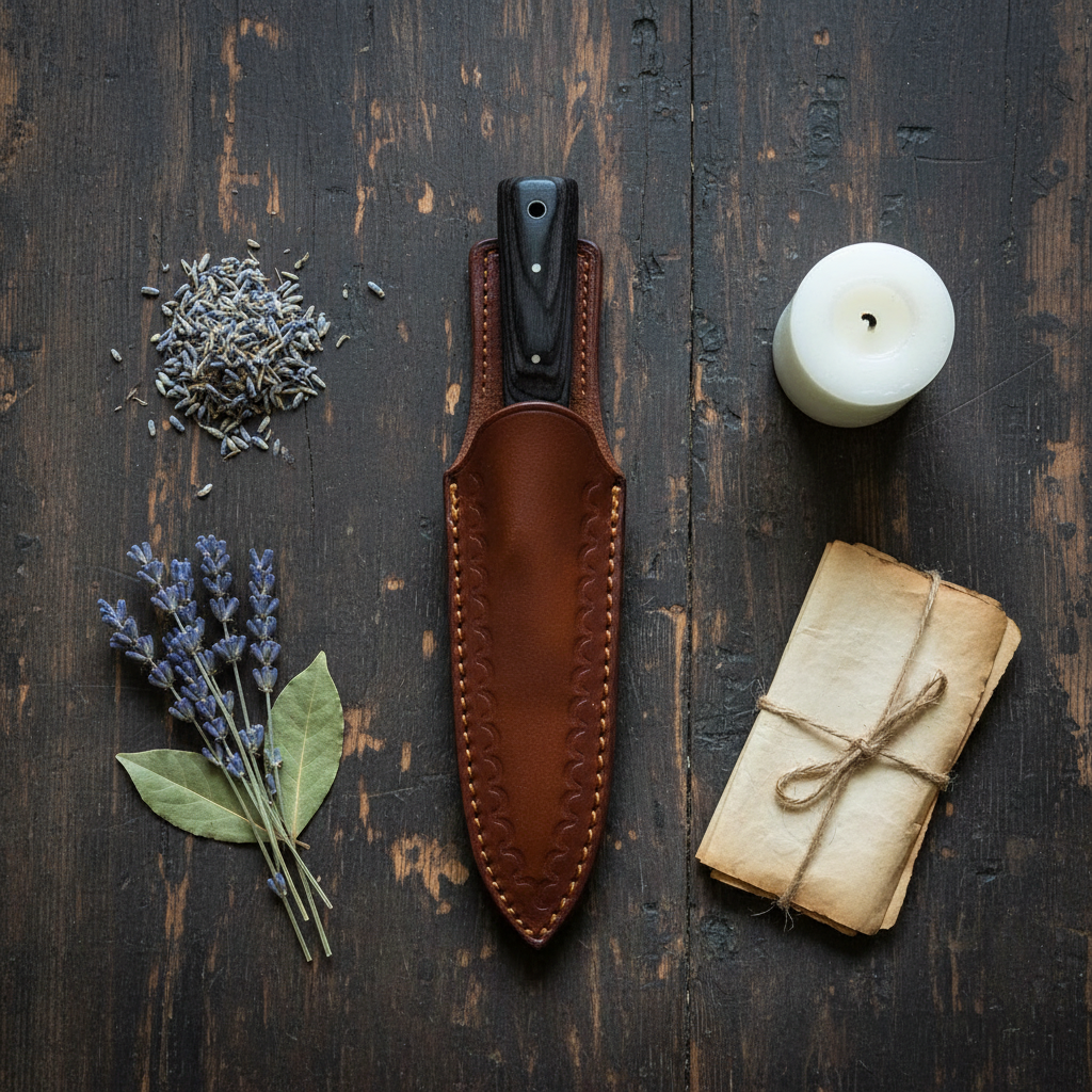 Pakkawood Athame With Sheath, 9 Inches, alternate view