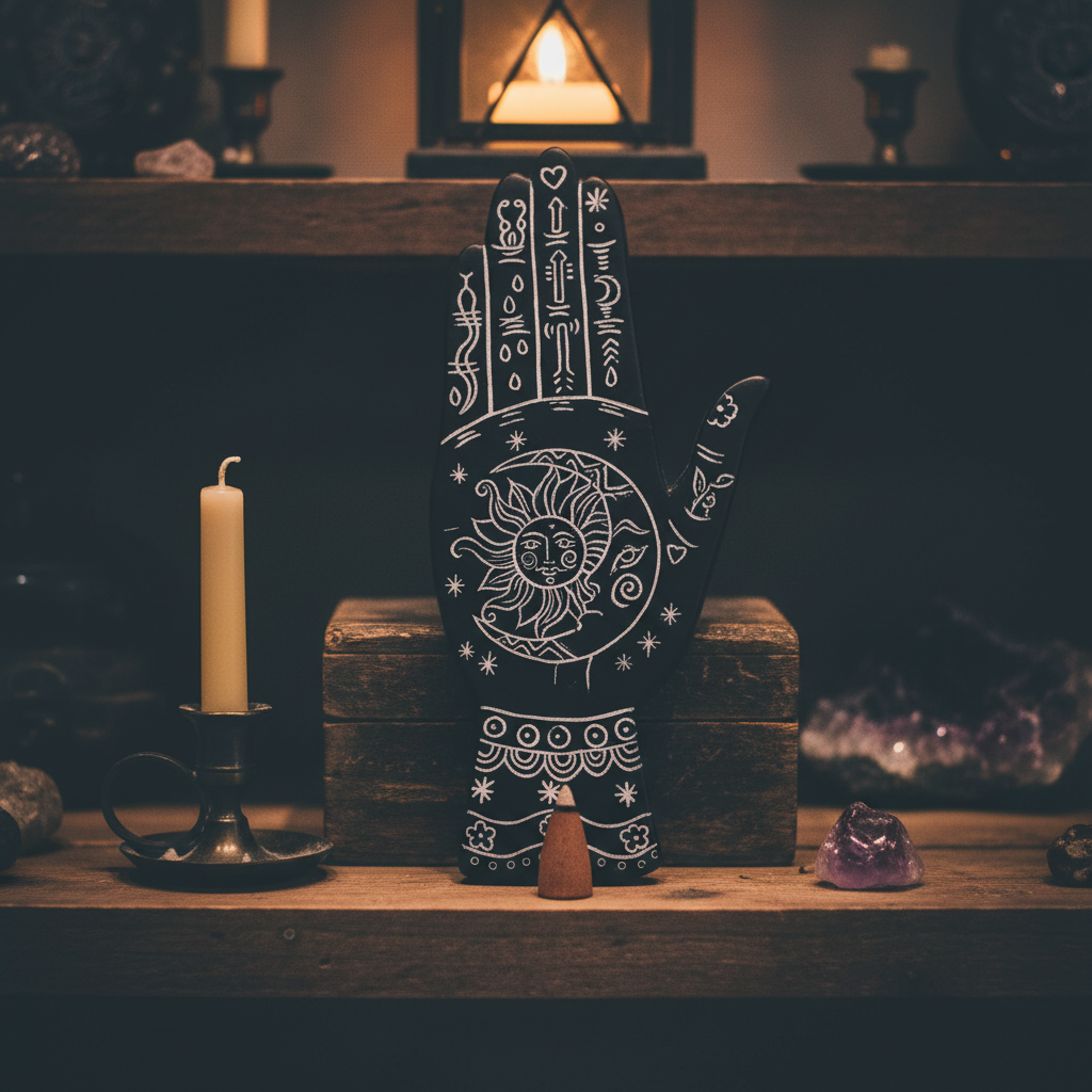 Palmistry Burner, 7 1/2", styled on altar