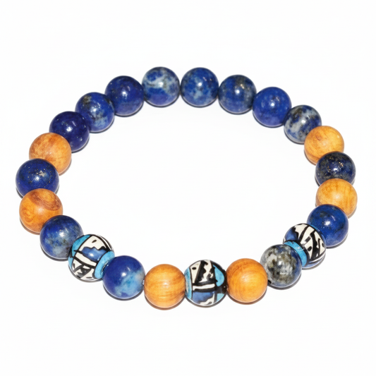 Palo Santo Lapis Bracelet, 8mm