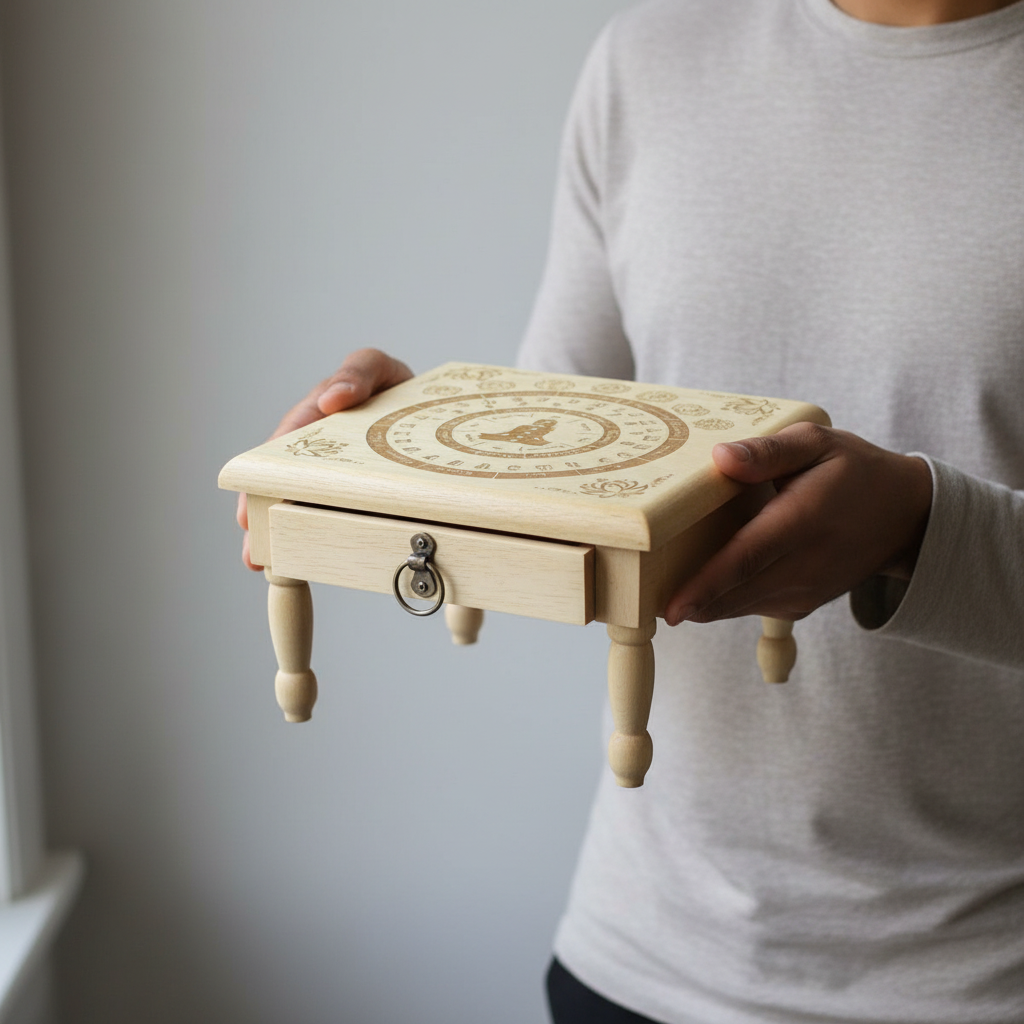 Pendulum Altar Table, 12" x 12", held in hand
